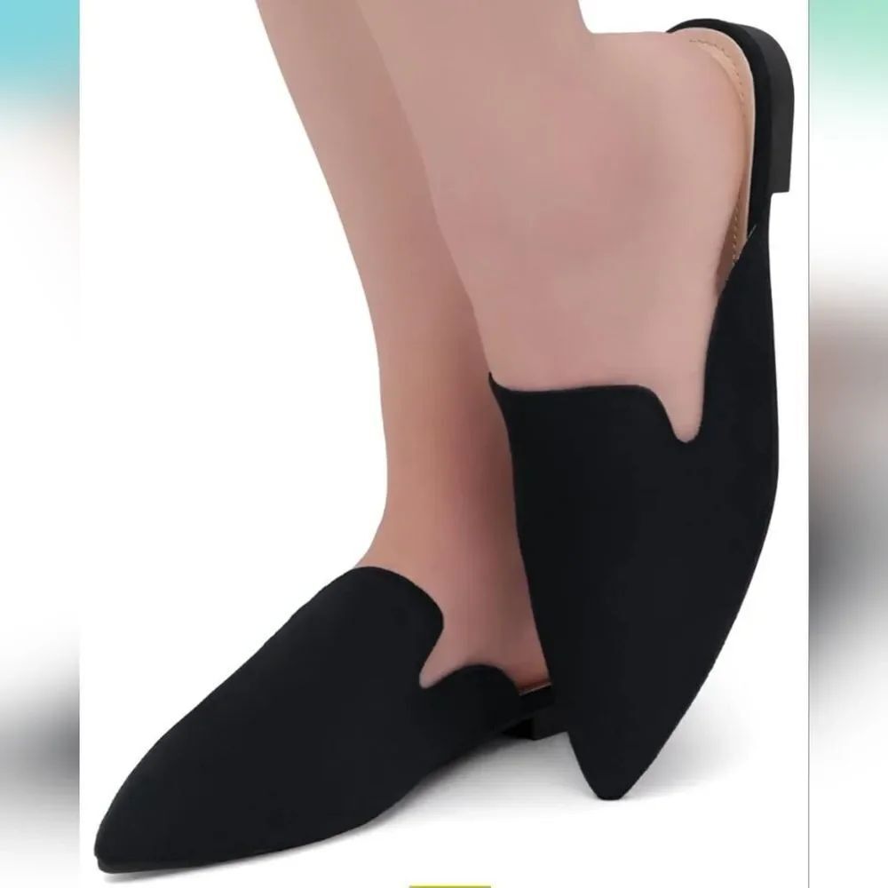 BRAND NEW SHOE LAND CALLY  MULES CLOSED POINTED TOE BACKLESS SLIP-ON SLIDES